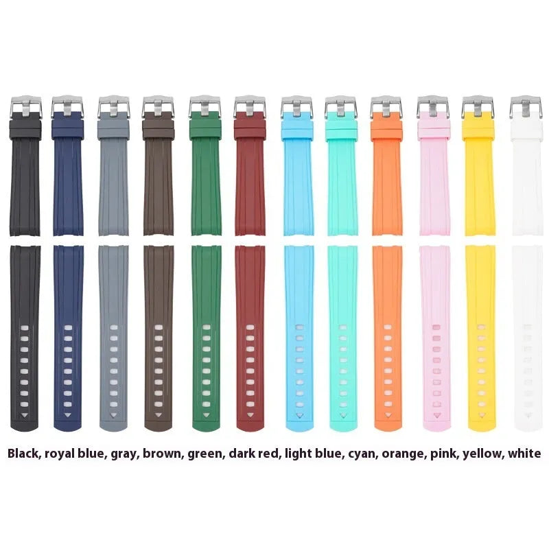 Original Style Watch Strap 20mm Genuine Leather Smartwatch Band Replacement for Various Smart Watches Compatible with Multiple Fitbit and Garmin Models Available in 12 Colour Options Including Army Green and Sapphire Blue