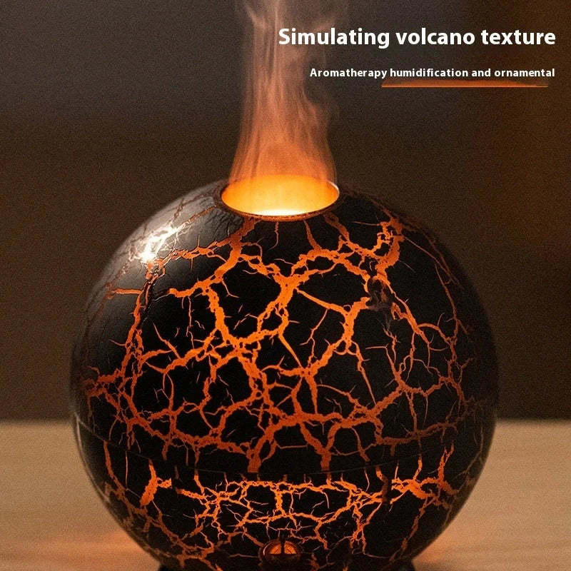 Creative Planet Colourful Atmosphere Lamp USB Humidifier in black and white crack finishes