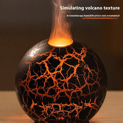 Creative Planet Colourful Atmosphere Lamp USB Humidifier in black and white crack finishes