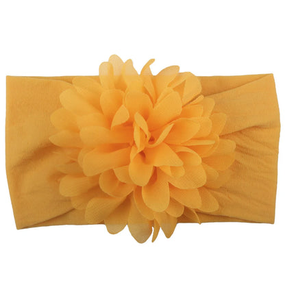Handcrafted chiffon flower baby headband for little princesses, available in various colours and styles.