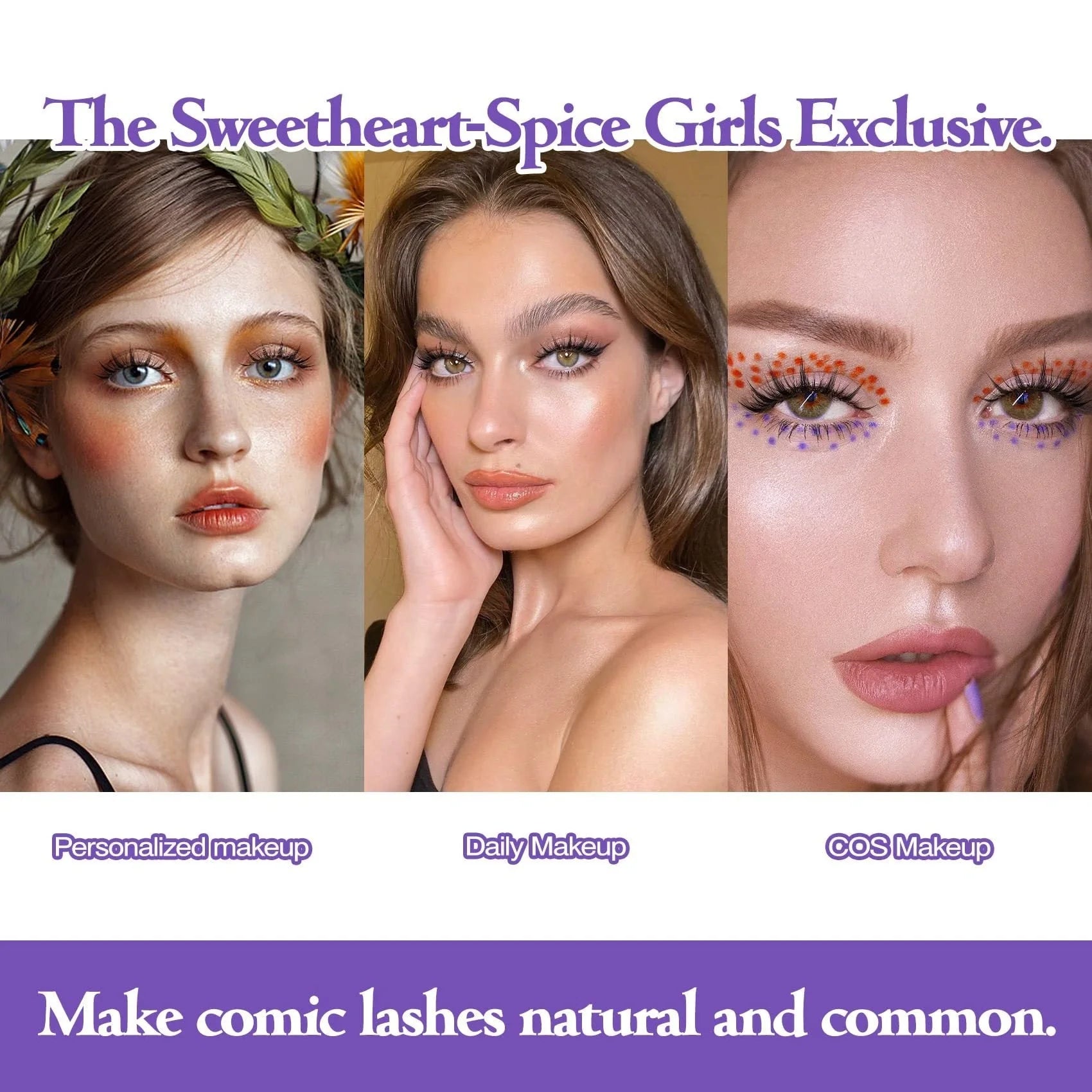 5 Pairs Manga Lashes for Anime Cosplay and Korean Makeup