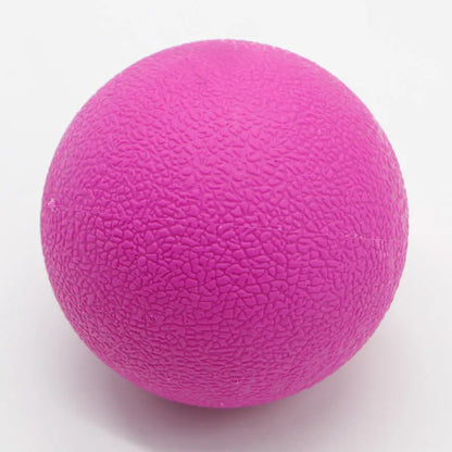 Green TPE yoga massage ball with 6.1 cm diameter for muscle relaxation