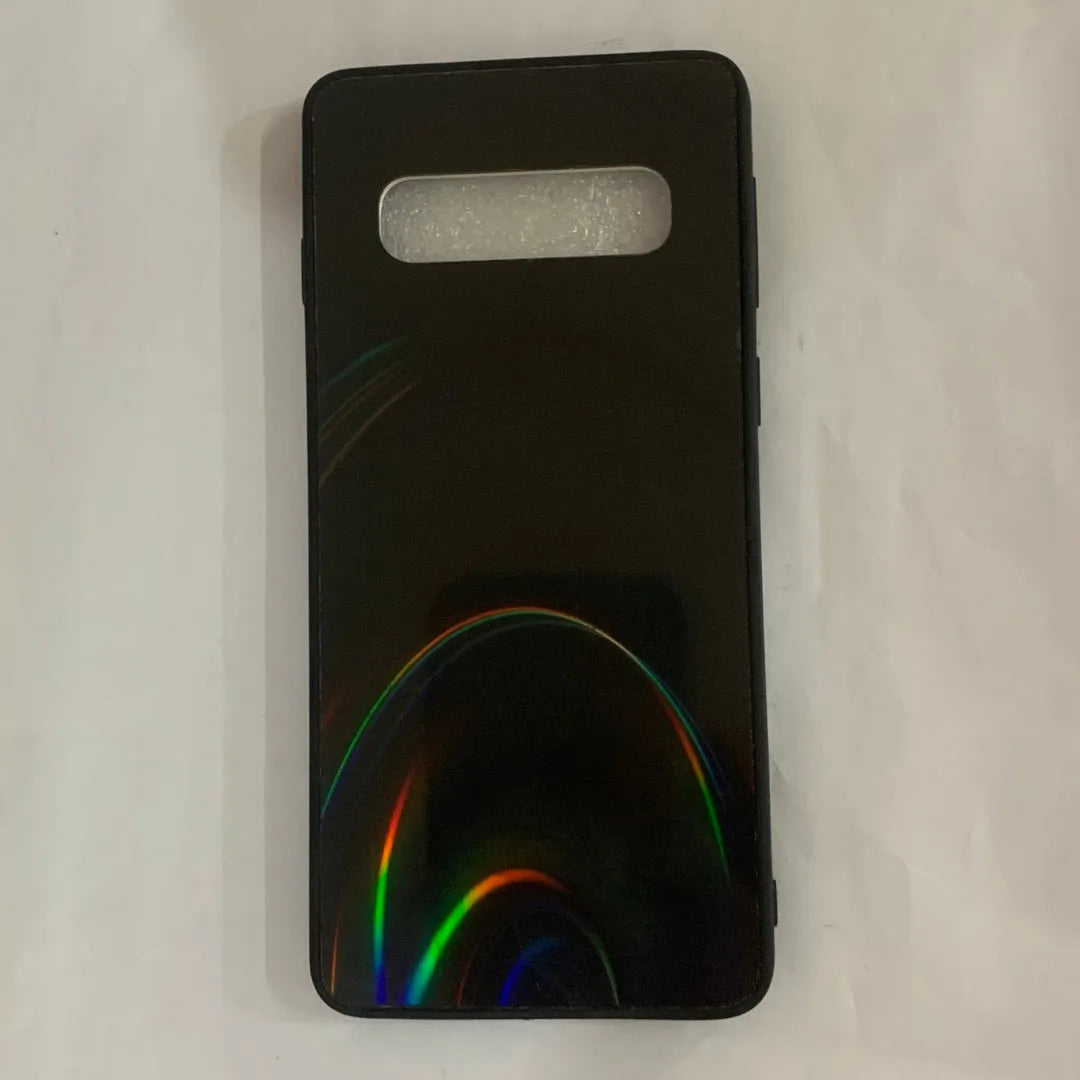 Rainbow mirror glitter phone case with slim-fit TPU PC acrylic back cover and precise cutouts