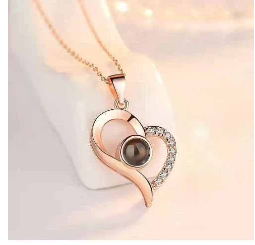 Eternal Rose Jewelry Gift Set with handmade preserved roses, crystal pendant necklace, and elegant presentation box