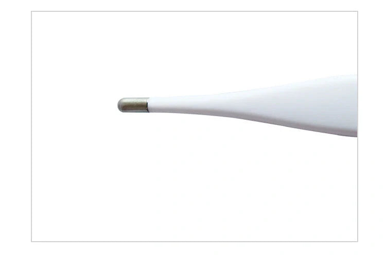 White electronic thermometer with soft head for accurate temperature measurement