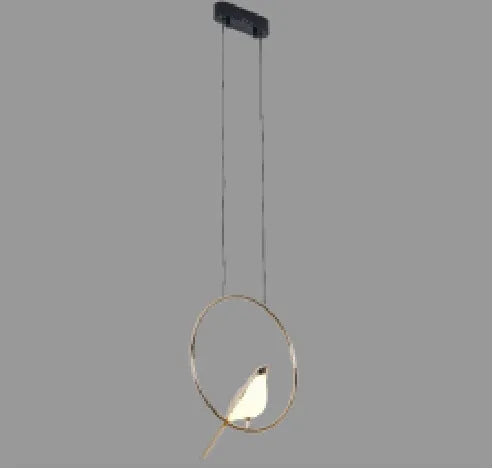 Modern aluminium alloy hall chandelier with an adjustable cord and neutral light bulb