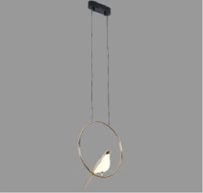 Modern aluminium alloy hall chandelier with an adjustable cord and neutral light bulb