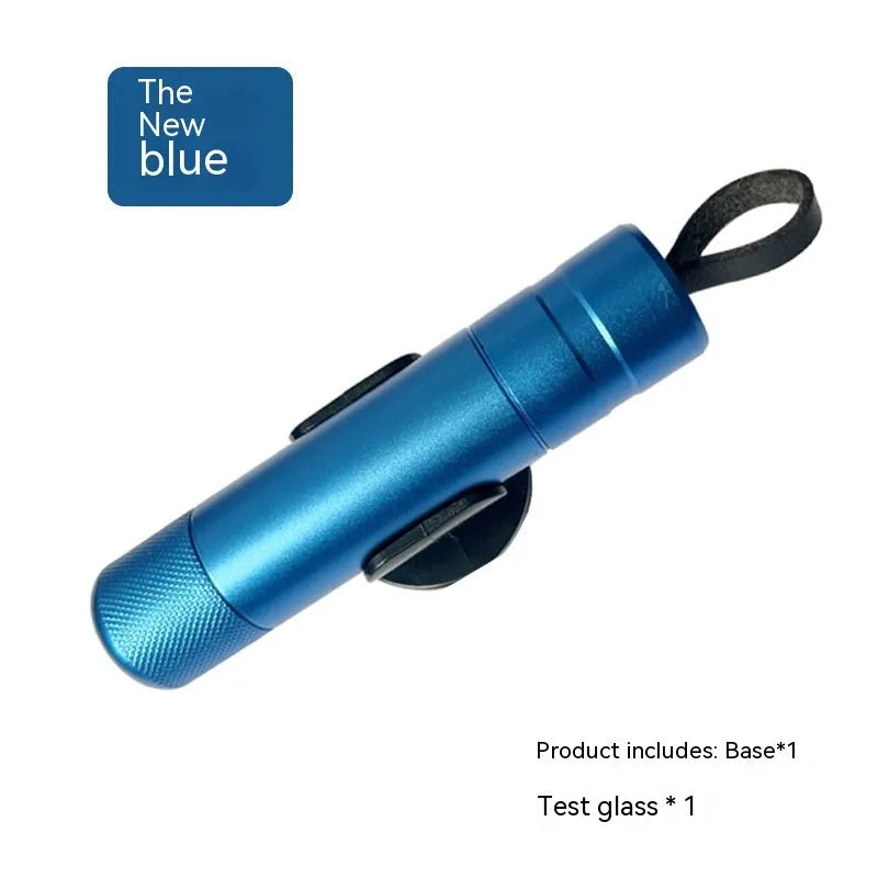Aluminium alloy car safety hammer with steel tip for breaking glass and cutting seat belts