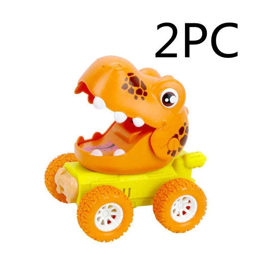 Dinosaur Push Car Sliding Animal Toy Car in various designs including dinosaurs, owls, and snails