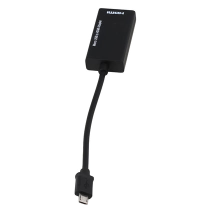Black HD to HDMI adapter cable with gold connectors for connecting mobile devices to televisions