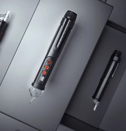 Black intelligent checkpoint test pencil for AC voltage line detection with sound and light indicators