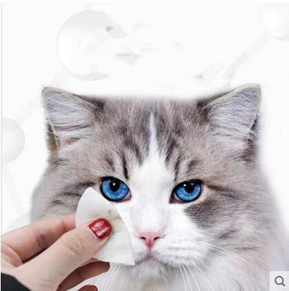 Premium cat grooming wipes for removing tear stains and facial impurities