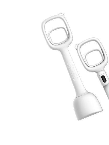 White ABS pet excrement pickup tool with mountaineering buckle