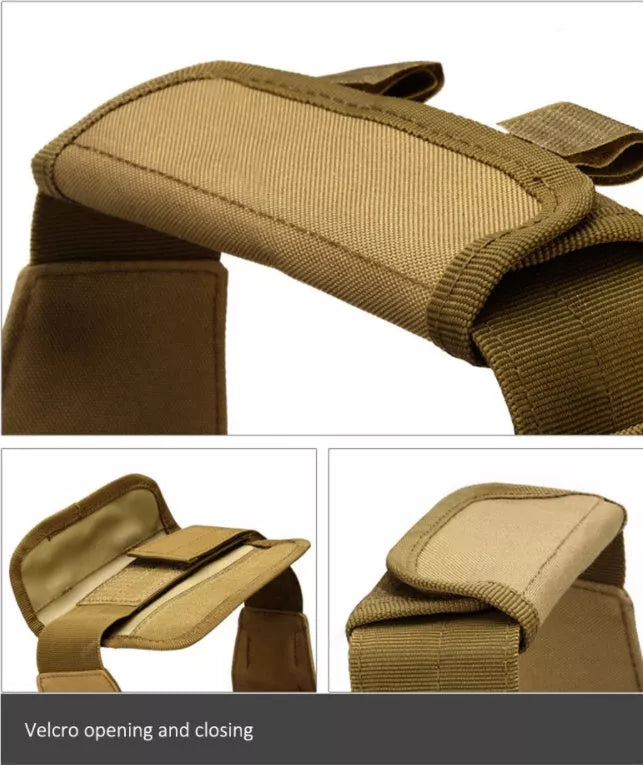 Men's Tactical Vest in oxford material with MOLLE design for gear attachment