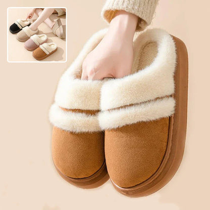 Cozy cotton slippers for women with plush lining, non-slip sole, and cartoon-inspired patterns in various colors