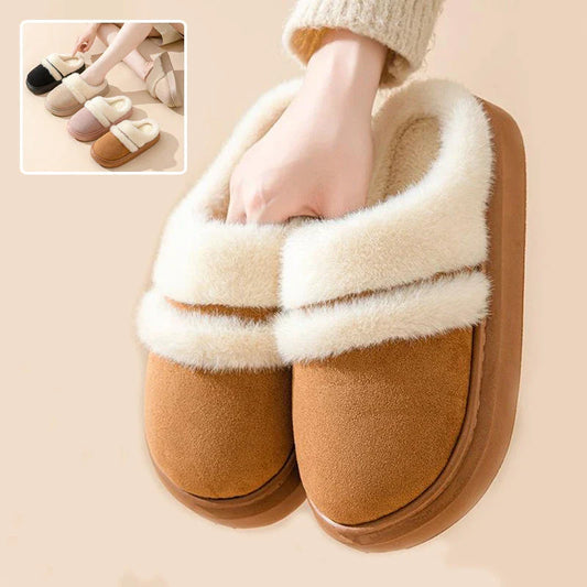 Cozy cotton slippers for women with plush lining, non-slip sole, and cartoon-inspired patterns in various colors