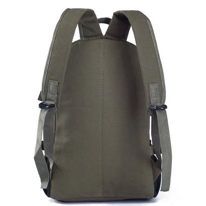 Stylish men's canvas backpack with zipper, perfect for students and professionals