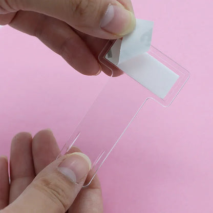 Clear plastic parking ticket holder, transparent document folder, 7.4 x 3.95 x 0.10 cm