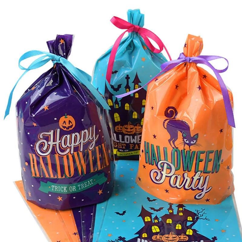 Holy Festival Candy Bag Halloween in orange and dark purple, perfect for festive candy distribution