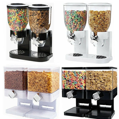 Black and white ABS candy dispenser for solid seasonings, 12cm tall with twist top for precise 1g portions