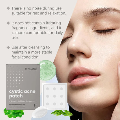Pack of 9 microneedle acne patches with tea tree oil and Centella asiatica ingredients