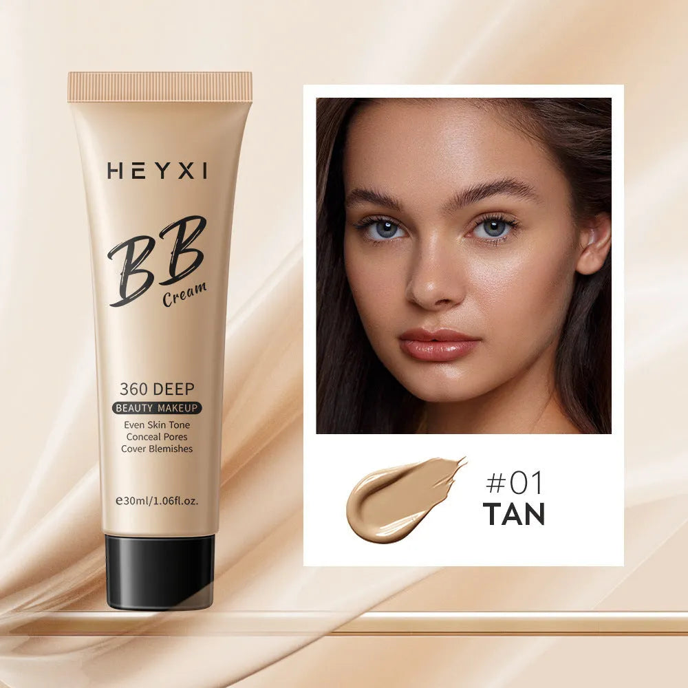 Waterproof BB cream in four colour shades 01 02 03 04 for all skin types