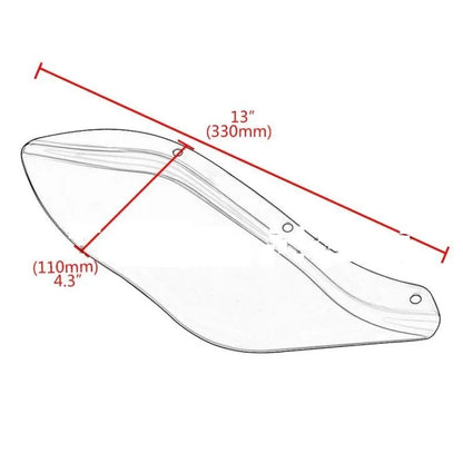 Pair of black ABS plastic side wing head covers for a Harley-Davidson Glide motorcycle.