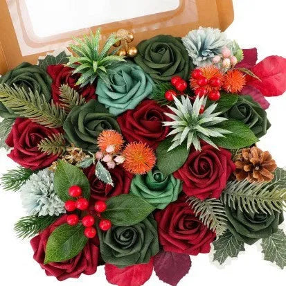 Silk flower wedding simulation box flower for layout planning in a selection of colours.