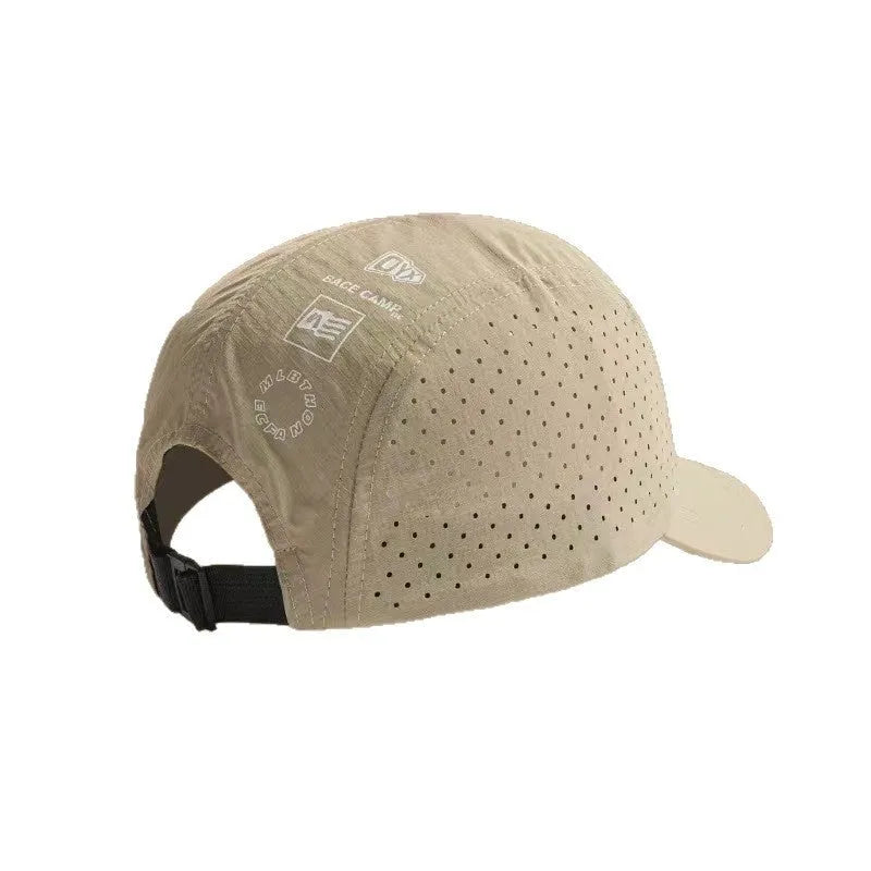 Men's adjustable baseball cap in purple with breathable mesh design for summer sun protection