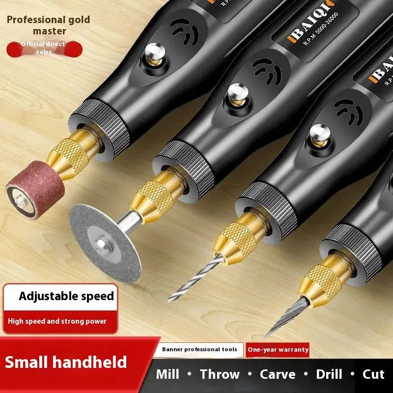 Small Handheld Electric Polishing Machine 12W Right Angle Grinder for Grinding Weld Seams Compact Electric Drill Tool Set