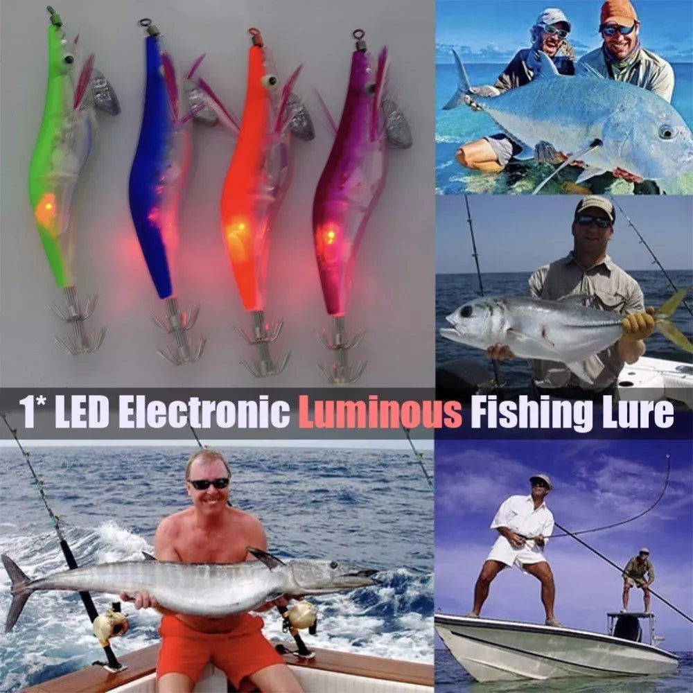 Bionic Bait Electronic Shrimp Mino fishing lure with 3D eyes and environmental paint