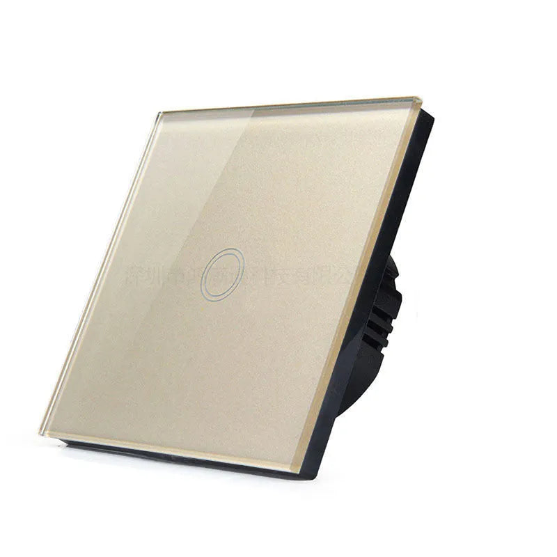 86mm touch switch with tempered glass panel for low power lighting in UK homes