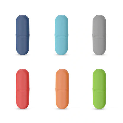Capsule-shaped multi-function travel bottle in various colours with leak-proof design