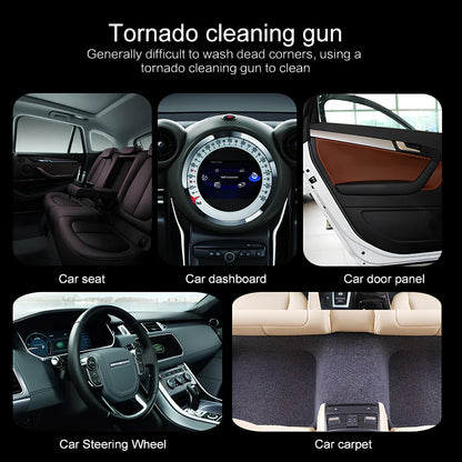 White Blue Tornado Interior Cleaning Gun with 70-120mm tube and 8mm intake for 7-9 Mpa car detailing