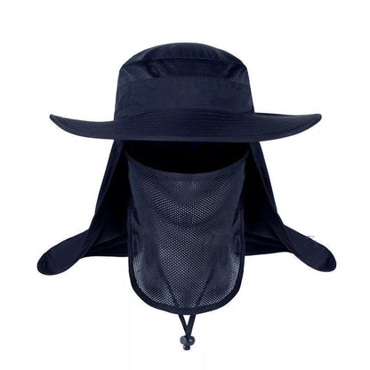 Fisherman's hat with wide brim for sun, water, and UV protection in various colours