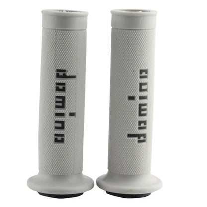 Pair of non-slip rubber motorcycle handle grips for 22mm or 24mm bars in multiple colour options.