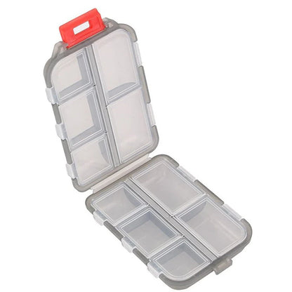 10-Grid Moisture-Proof Travel Pill Organizer in various colors