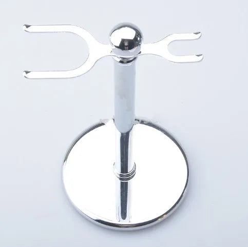 CSB double edge safety razor and badger hair shaving brush kit with chrome stand and soap bowl
