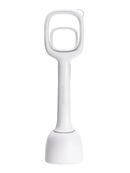 White ABS pet excrement pickup tool with mountaineering buckle