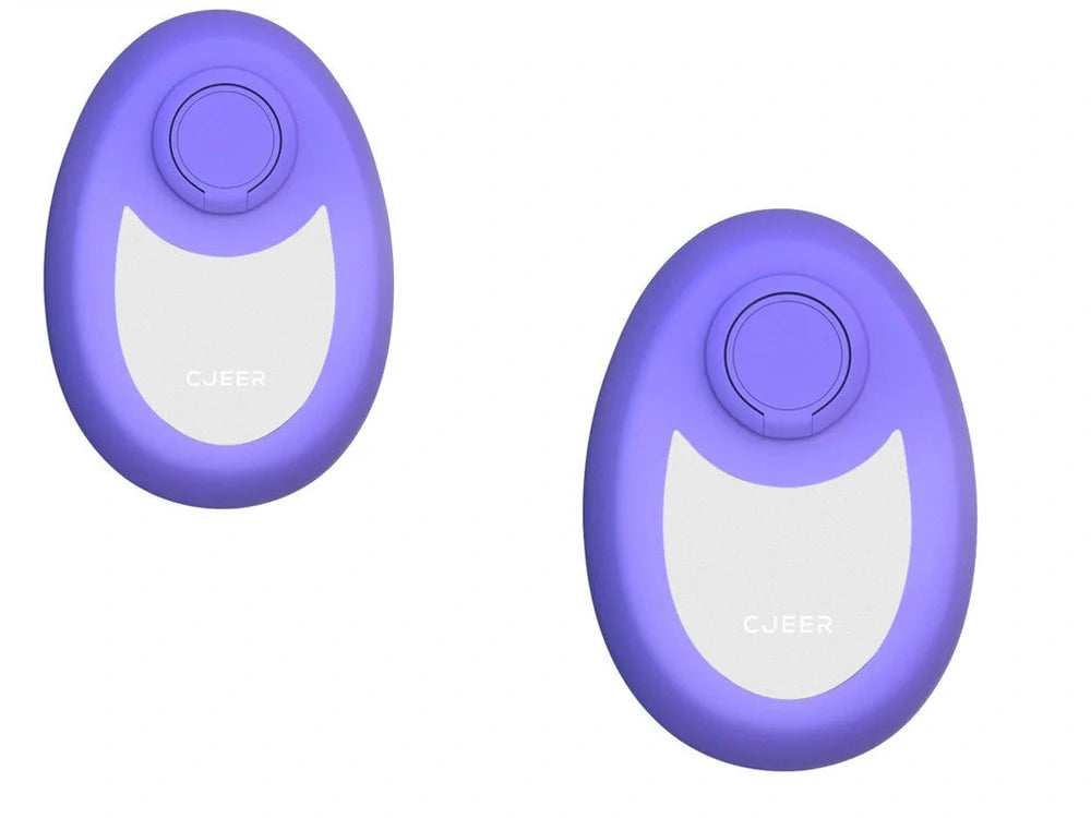 CJEER crystal hair removal device in green, purple, or black with metal ring on back