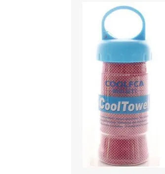 Microfiber sports cooling towel in various colours showing 30x100cm dimensions