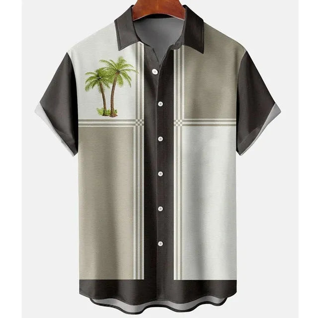 Men's slim fit short sleeve shirt with 3D floral pattern in multiple colour options