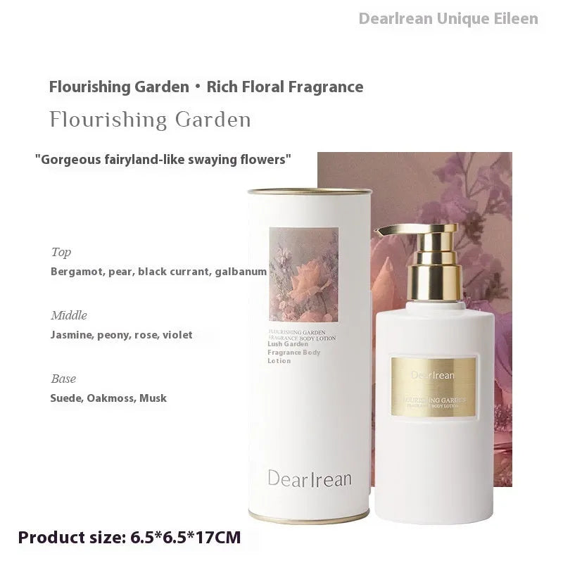 White 250ml body lotion bottle gift set with five fragrance options for dry skin.