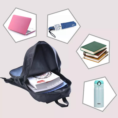 Marshmello black nylon computer backpack with laptop compartment