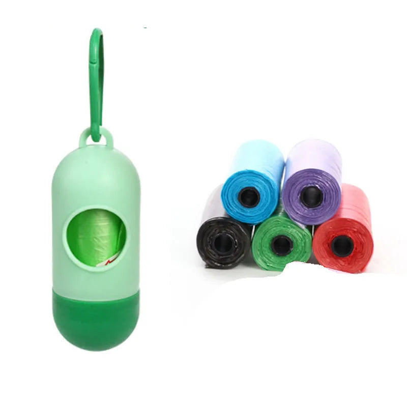 Coloured dog waste bags for pet cleanup measuring 22.5 by 30 centimetres