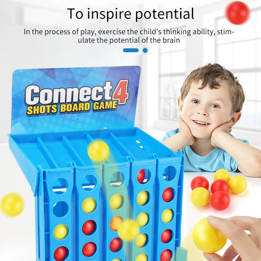 Educational Connect 4 Shots Bouncing Ball Game for family fun