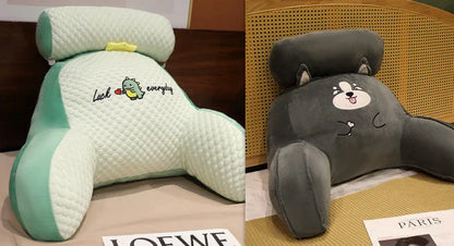 A cozy lumbar support cushion with a soft, breathable design for comfortable back and posture support
