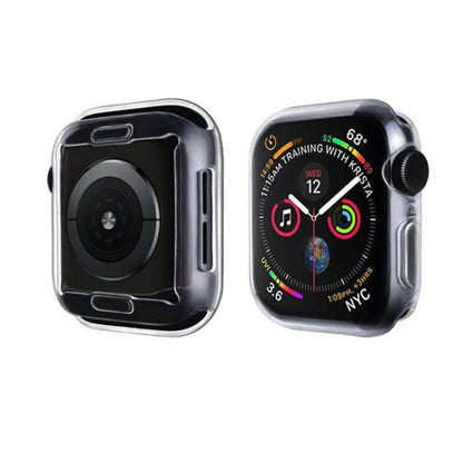 TPU watch case cover in pink for 38mm 40mm 42mm 44mm smartwatch, flexible protective shell