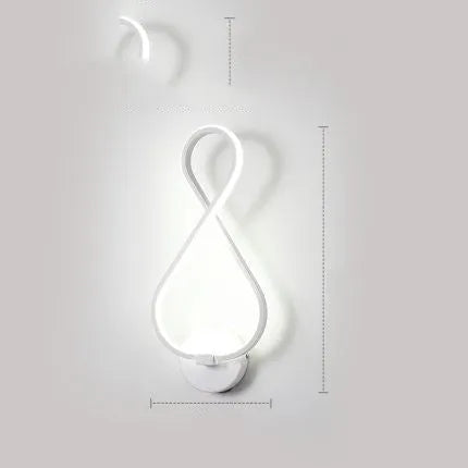 Minimalist Nordic style LED wall mounted bedside lamp with a silicone shade and touch button.