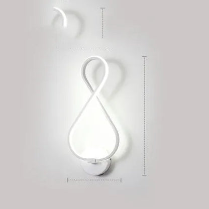 Minimalist Nordic style LED wall mounted bedside lamp with a silicone shade and touch button.